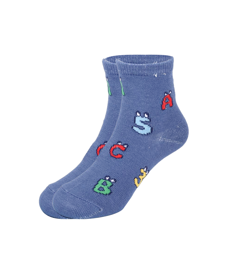 Single cylinder jacquard cotton socks for children