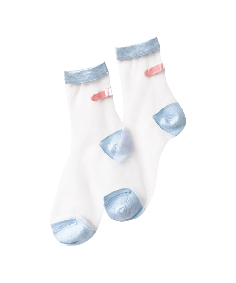 Summer women's thin transparent socks