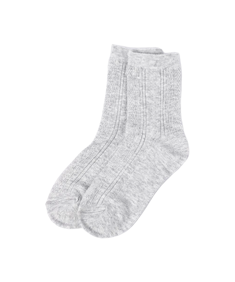 Double cylinder plain socks for women