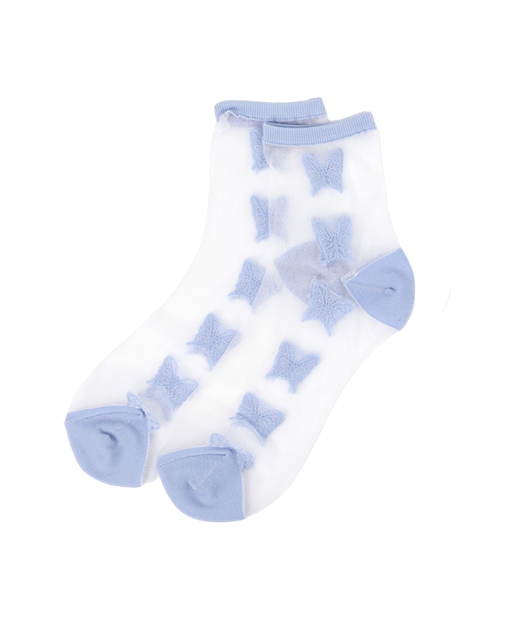 Transparent silk socks for women