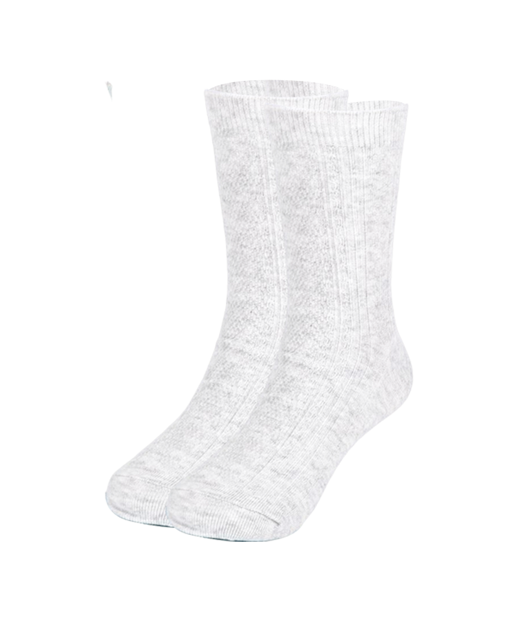 Double cylinder plain socks for women